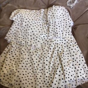 Takini white with black polka dots. NEW